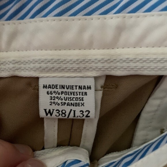 FootJoy Tan Pleated Front Performance Golf Pants Size 38 X 32 - Picture 5 of 8